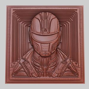 Tron 3d printer relief medallion obj stl