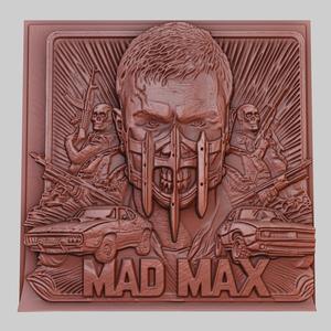 Mad Max: Fury Road 3d printer relief medallion obj stl