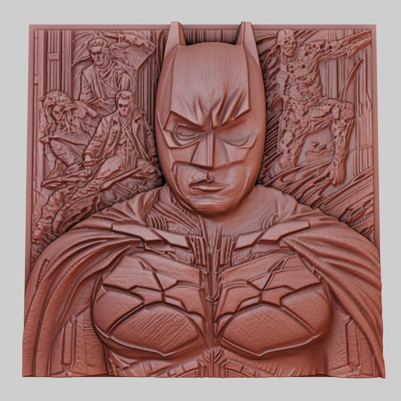 The Dark Knight 3d printer relief medallion obj stl