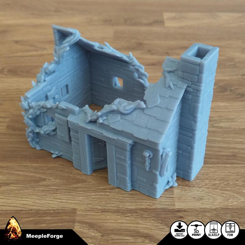 Overgrown Woodsmans Shack Compatible with DnD, Oathsworn  and other TTRPG type games