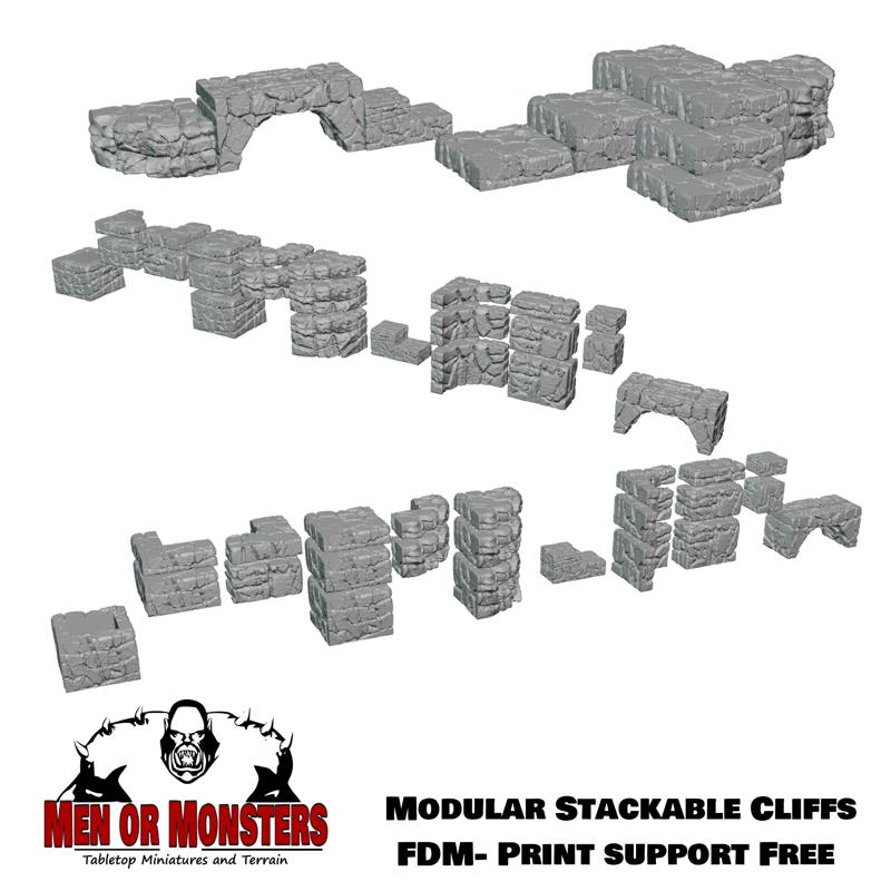 Modular Stackable Cliffs/Rock Walls