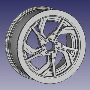 WHEEL RIM 3D PROTOTYPE FOR SPORTCAR