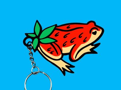 Berry Frog Keychain