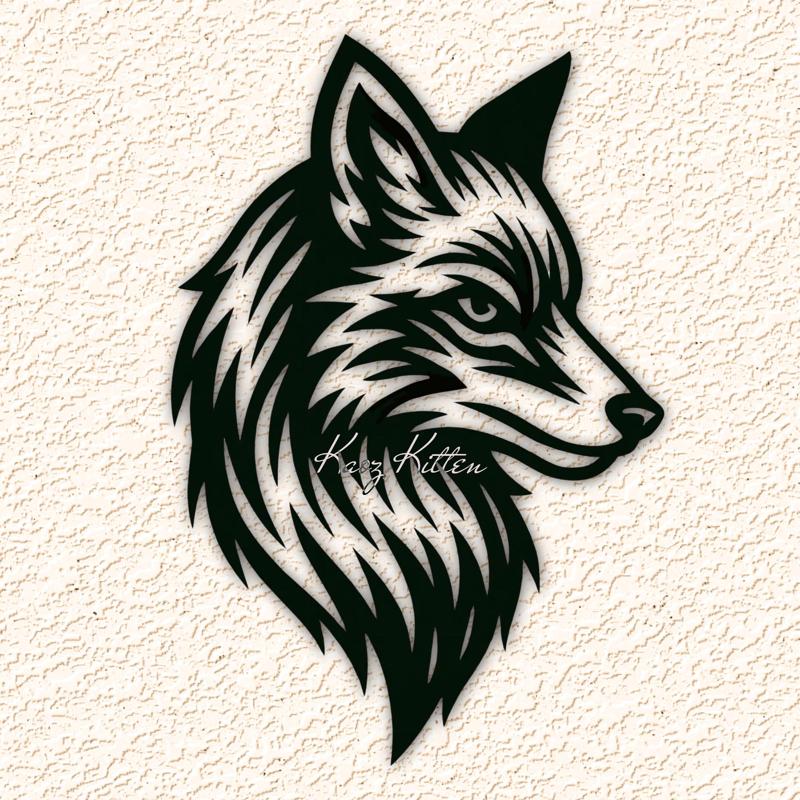 tribal wolf fox WALL ART HOME DECOR