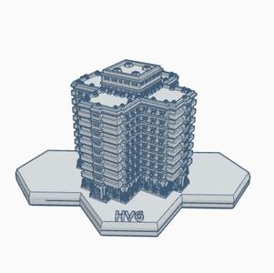 Luxury Apartment Tower Hex Map Scale