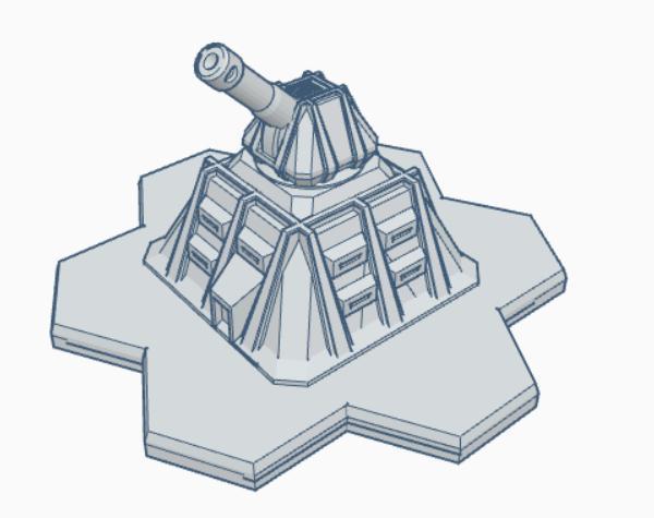 Long Tom Artillery Emplacement hex based MilHB037