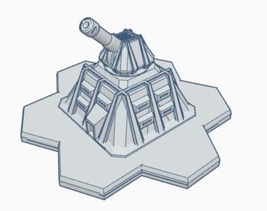 Long Tom Artillery Emplacement hex based MilHB037