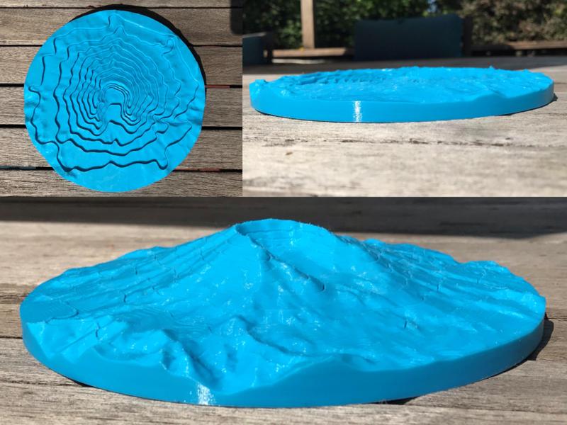 Collapsible Mt. St Helens Model
