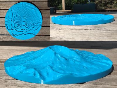 Collapsible Mt. St Helens Model