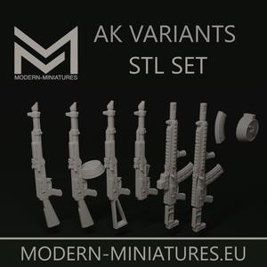 28mm AK variants assault rifle set