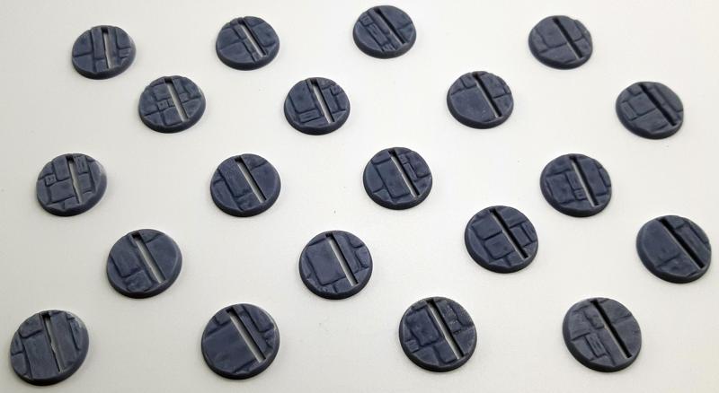 25mm Stonework Textured Bases with Slot