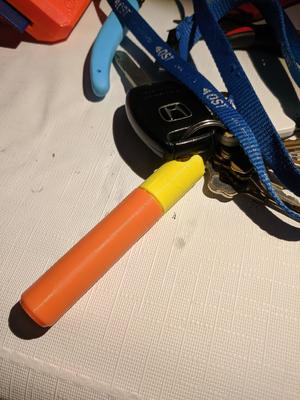 Money Compartment Keychain with Snap Fastener