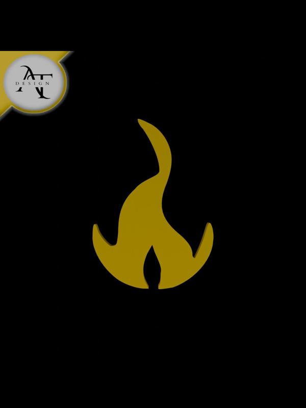 Simple Flame Symbol - 2D Art