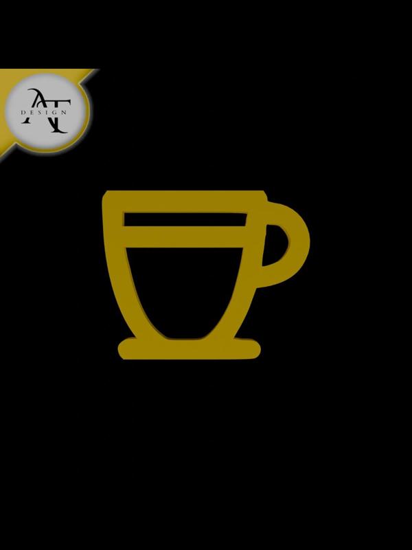 Simple Coffee Cup Symbol - 2D Art