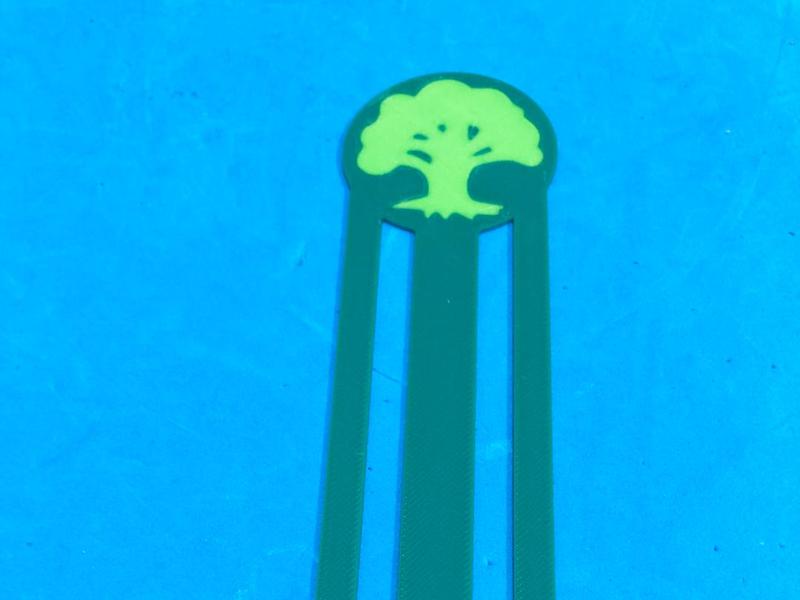 Magic the gathering green bookmark