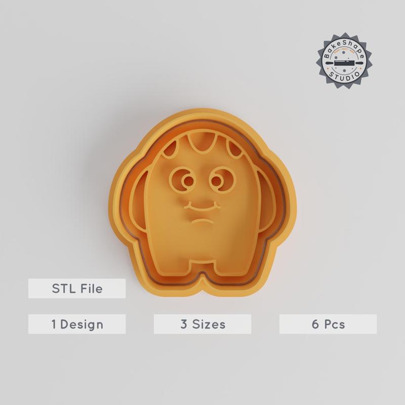 Rounded Smile Monster Cookie Cutter & Stamp Set, Happy Monster, Fondant Cutter, 6-Piece Collection, 3 Sizes PRODUCT_3050