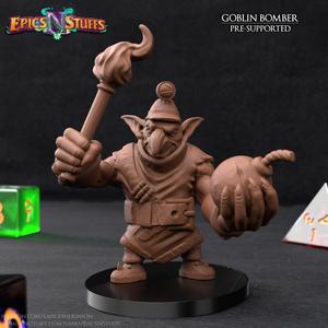 Goblin Bomber Miniature - Pre-Supported