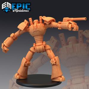 Wood Construct Shooting / War Machine / Steampunk Tech Battle Robot