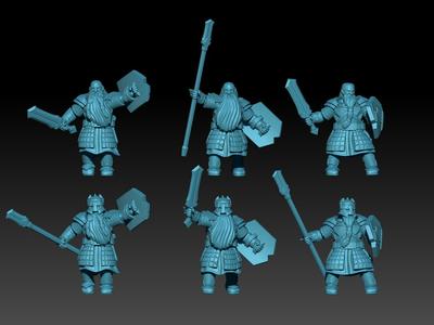 KZKMINIS - Stonehand - Dwarven Shield Warriors