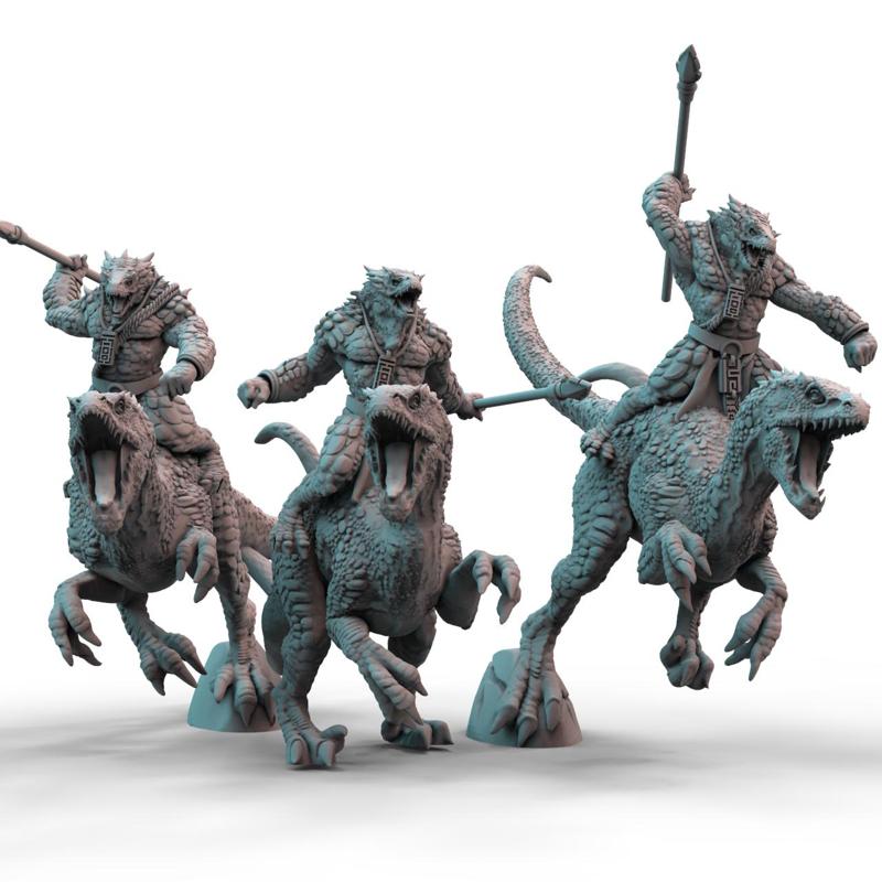 Lizardmen Raptor Mounts (pre-supported)