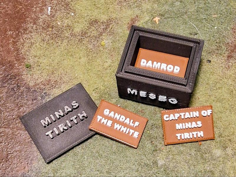 Nameplates for MESBG - Minas Tirith