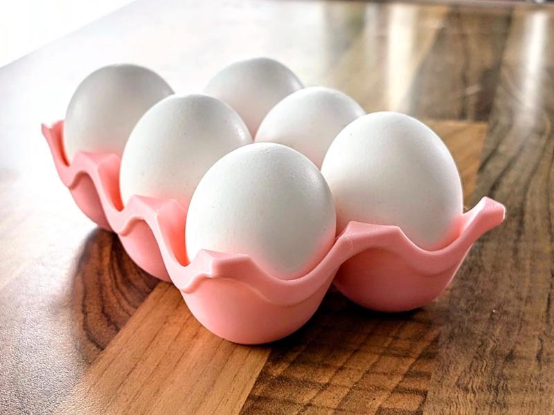 Six-egg holder, table and Easter decoration