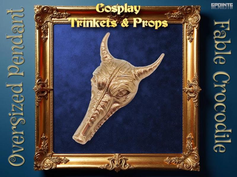 Pendant - Oversized Viking Fabled Crocodile