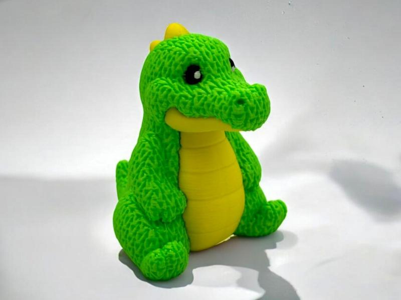 Cute Knitted Croc Crocodile 