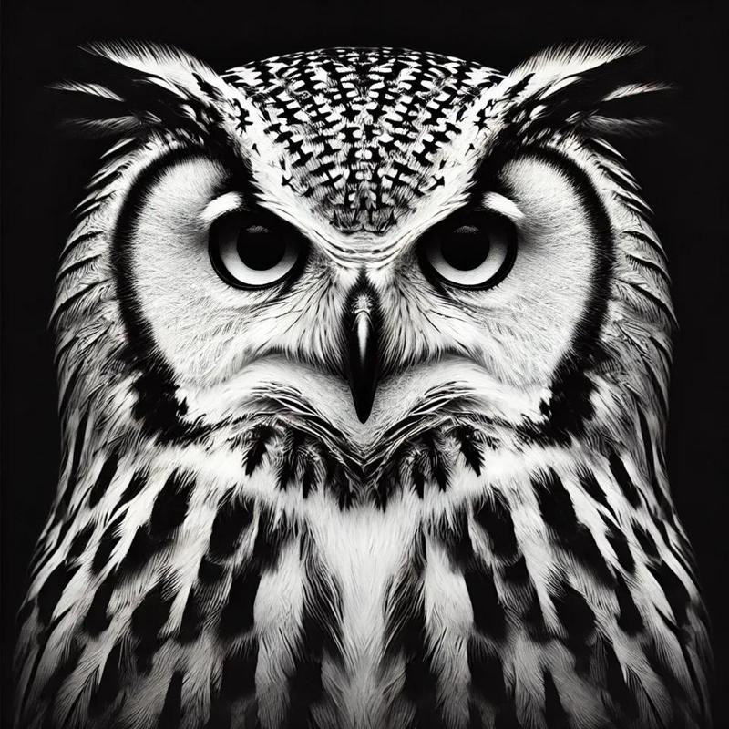 Hueforge Eule / Owl 200x200   