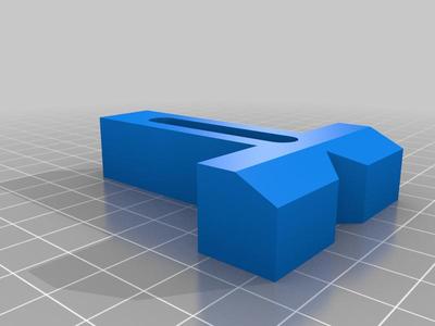 T Holddown clamp with V slot