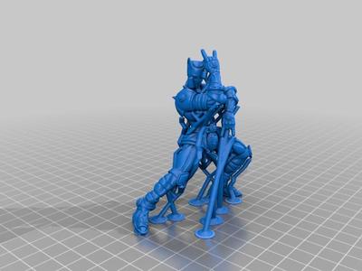FDM printable Killer queen from Jojo's bizarre adventure with supports