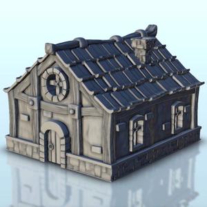Traditionnal house 5 - Medieval Flames of war Bolt Action SAGA DBA Age of Sigmar Warhammer