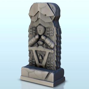 Mesoamerican totem 3 - Maya Aztec Cuetzpal Seraphon Lizardmen Medieval Age of Sigmar Warhammer