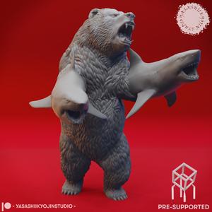 Sharkenbear  - Tabletop Miniature (Pre-Supported)