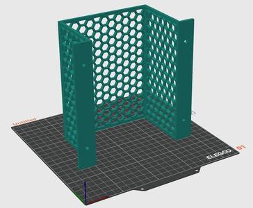 Under-Desk Cable and Charger Organizer with Honeycomb Ventilation   