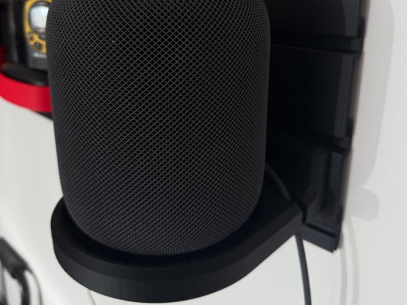 Slat wall HomePod holder