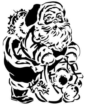 Santa stencil 4