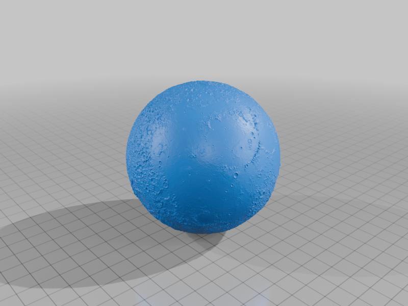 Moon topography with united hemispheres