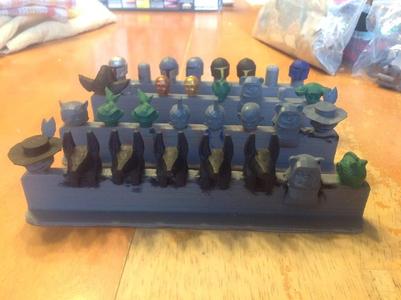 Paint Posts for Custom Brick Figure Heads and Helmets