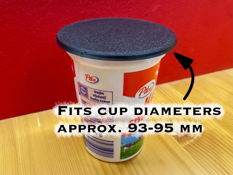 Reusable Lid for Yogurt and Similar Cups   