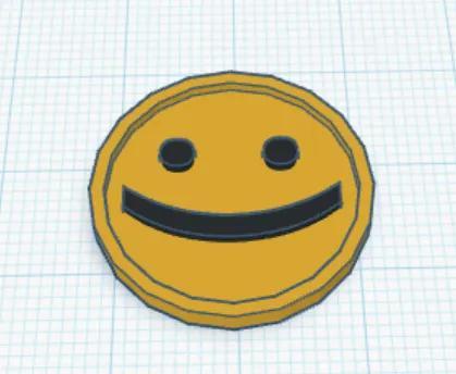 Einkaufswagenchip mit smiley   
