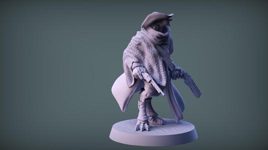 gunslinger werewolf with poncho
