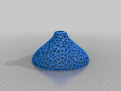 Small Curved Voronoi Lamp Shade