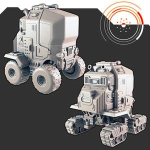 Sci-fi Vehicles: Explor-1 Rover Truck [Support-free]