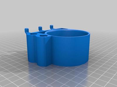 Pegboard holder for masters brush cleaner and 2 xactos