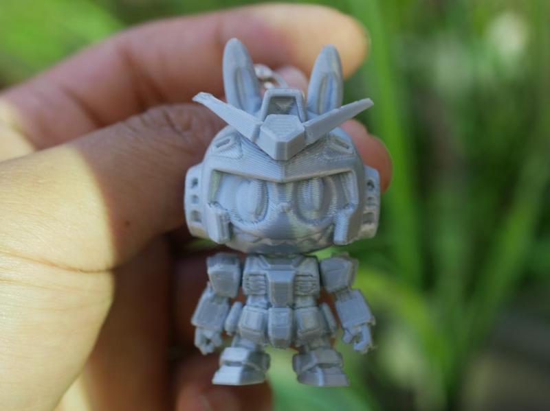 Miniature Labubu Gundam Pendant