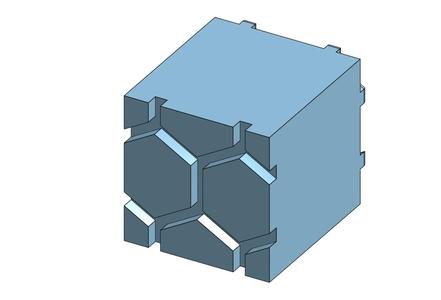Double hexagonal clay shape press   