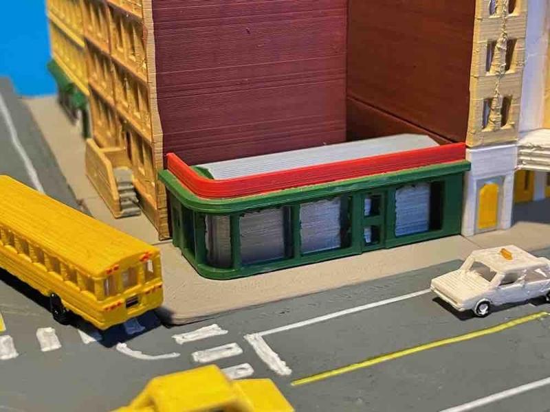 Urban building 6 - diner (z-scale)