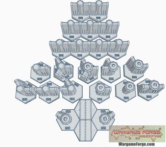Hex Map Scale Level 2 Walls Set A
