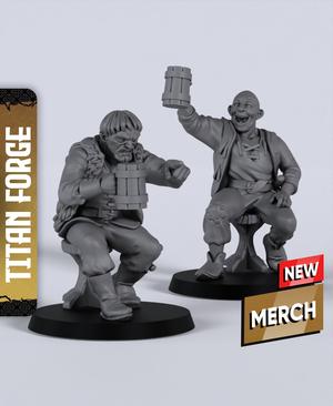 Tavern Patrons - With Free Dragon Warhammer - 5e DnD Inspired for RPG and Wargamers